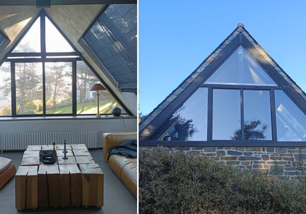 Pose d'un chassis aluminium en triangle